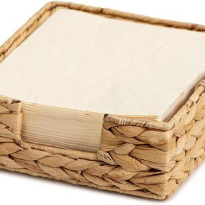 Water Hyacinth Guest Towel Holder for Bathroom, Wicker Napkins Baskets for Dinni